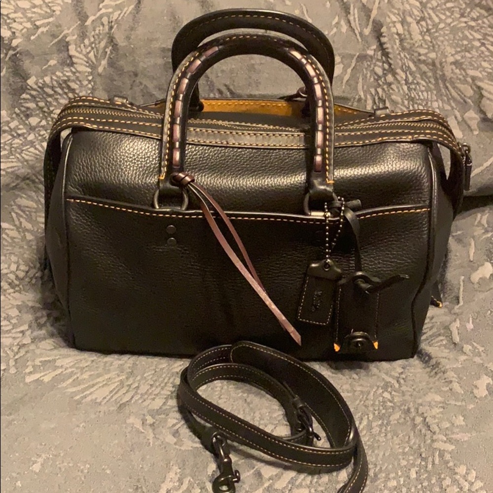 Coach Embroidered rogue satchel